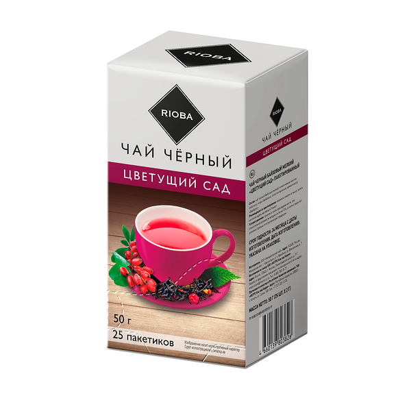 Чай черный Rioba цветущий сад, 2 г x 25 шт