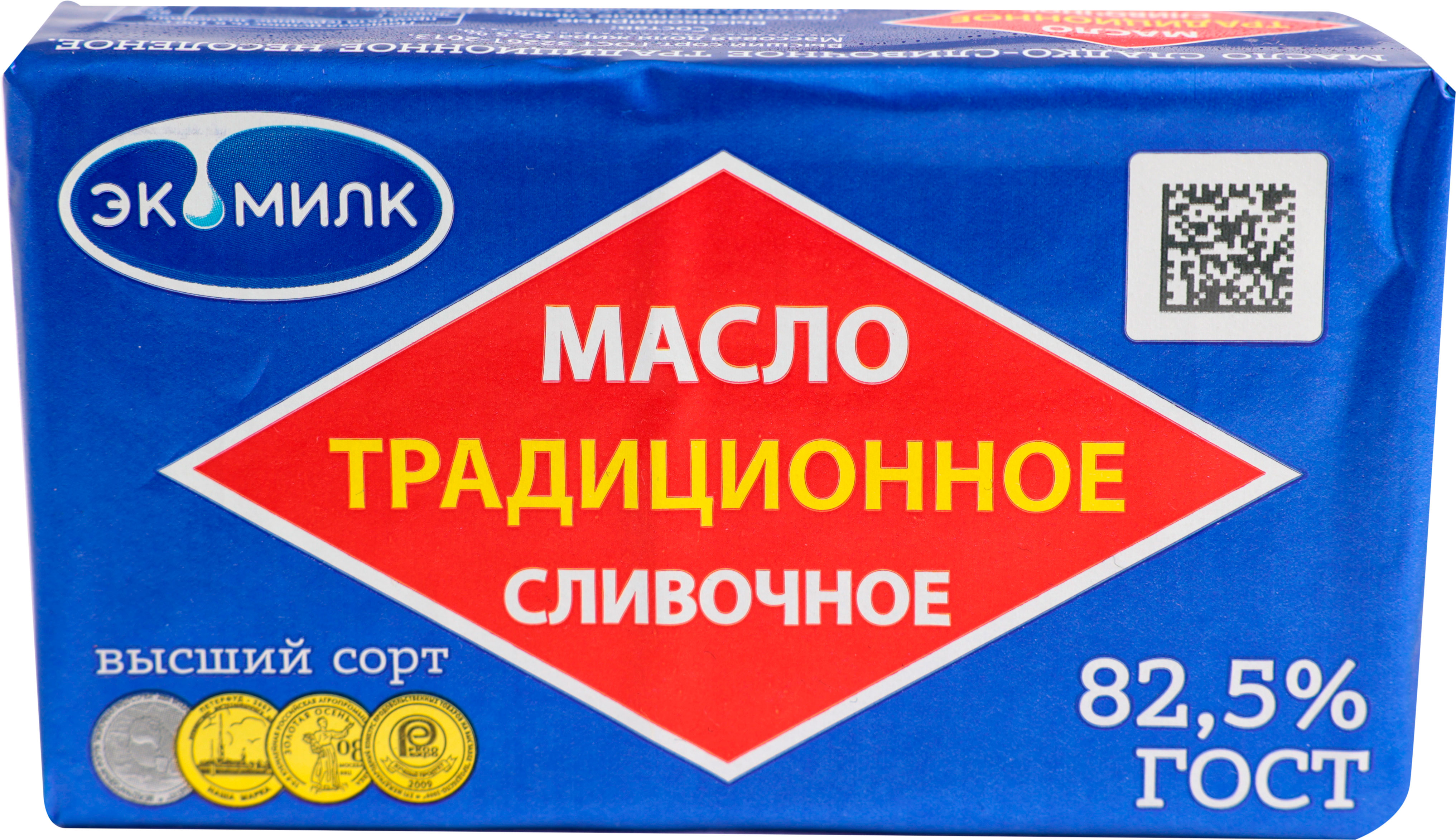 

Масло сливочное Экомилк Традиционное 82.5%