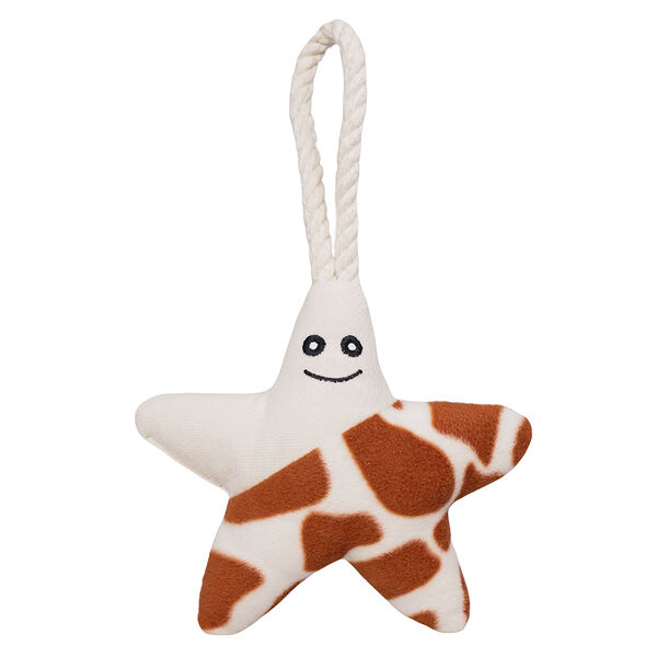 Mr.Kranch игрушка для собак звездочка с канатом и пищалкой 26 х 16 х 5 см., Бежевый