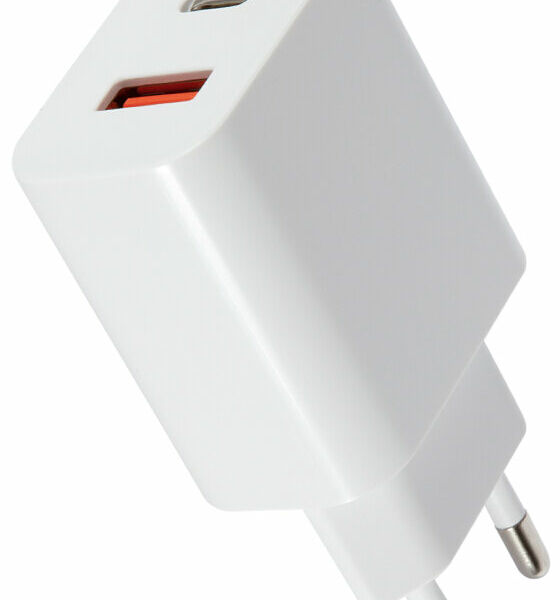 Сетевое зарядное устройство moonfish USB-A + USB-C, PD, 20 Вт, белый