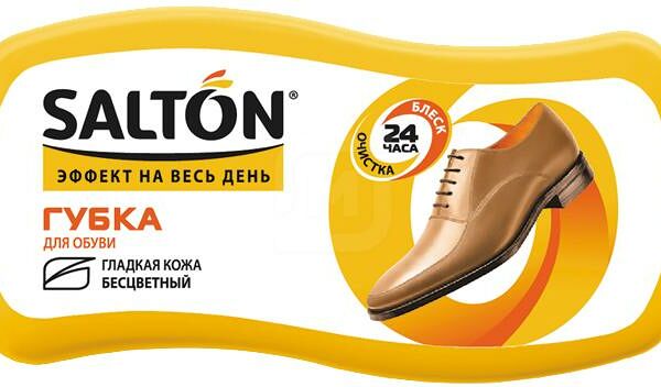 Губка для обуви Salton для гладкой кожи бесцветная