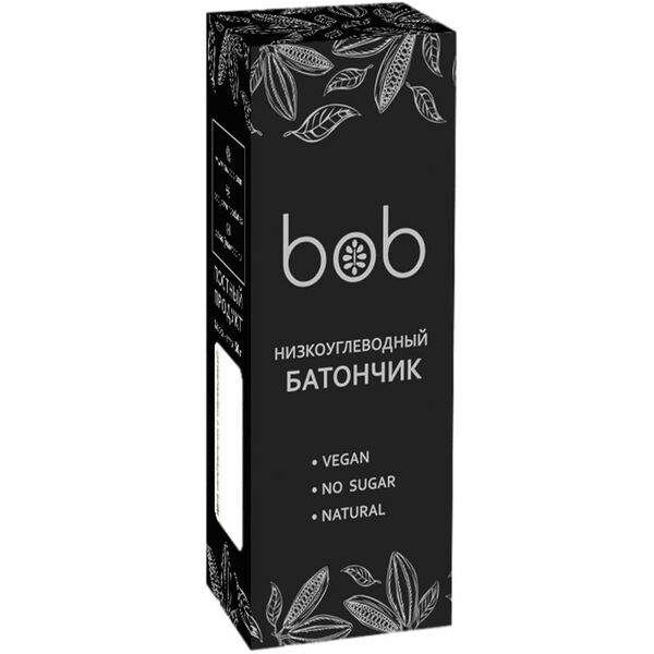 Шоколадно-ореховый батончик низкоуглеводный Bob
