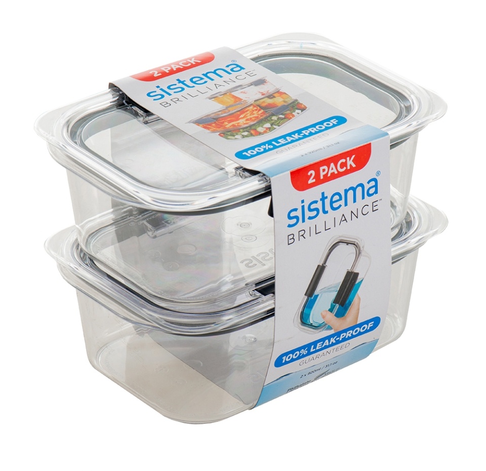 

Набор контейнеров для продуктов Sistema Brilliance, 2 шт.