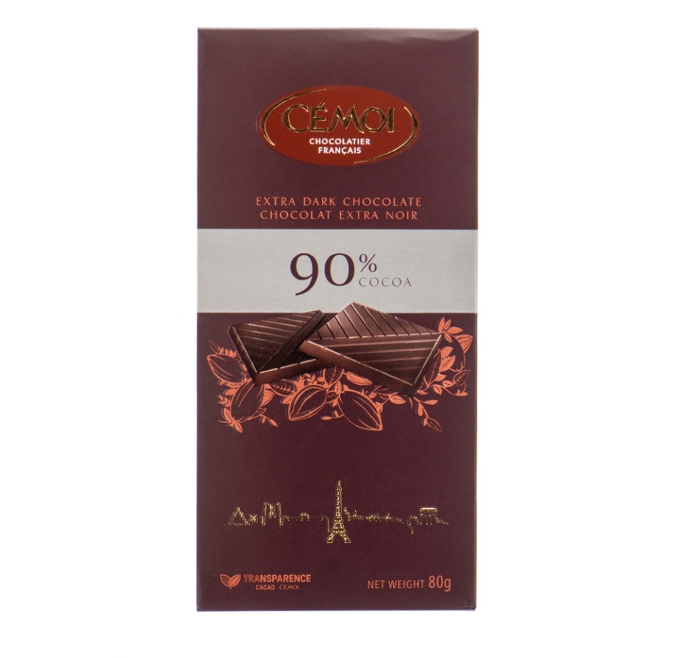 

Шоколад горький Cemoi 90% какао 80 г