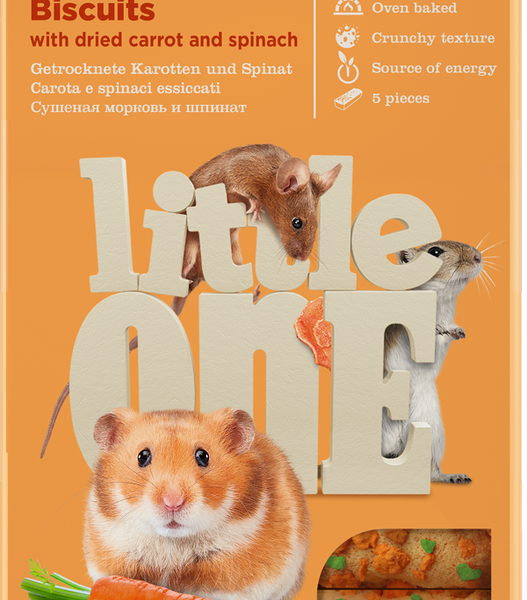 Лакомство для грызунов Little One с морковью и шпинатом