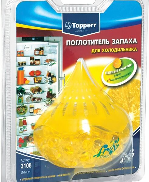 Поглотитель запаха Topperr для холодильника лимон