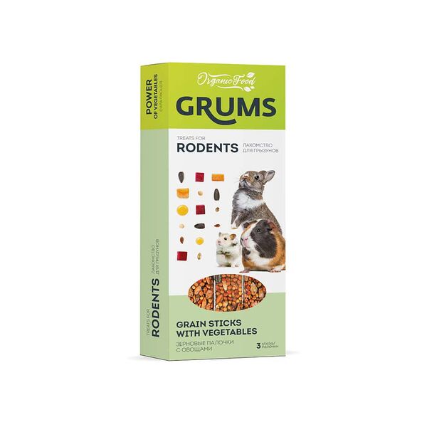 Зерновые палочки для грызунов Овощи 3 шт.