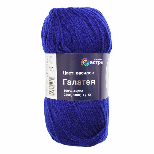 Пряжа Astra Premium 'Галатея' 100гр. 250м (100% акрил)(08 василек),шт