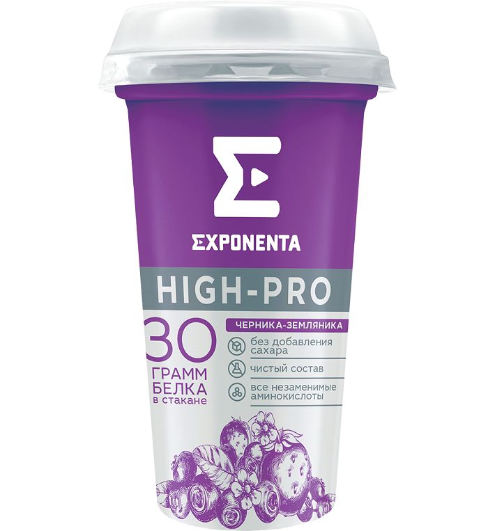 

Напиток кисломолочный Exponenta high-pro черника-земляника 250 г