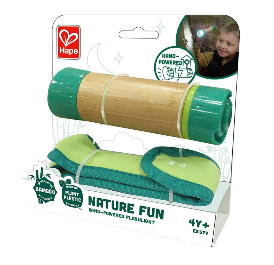 

Фонарик механический «Время путешествовать» с чехлом для детей 4+, Hape, 1 шт., Швейцария