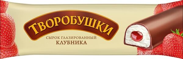 Сырок творожный Творобушки глазированный с начинкой Клубника 20% 40г