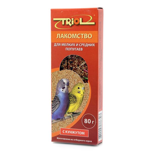 Лакомство Triol для мелких и средних попугаев с кунжот