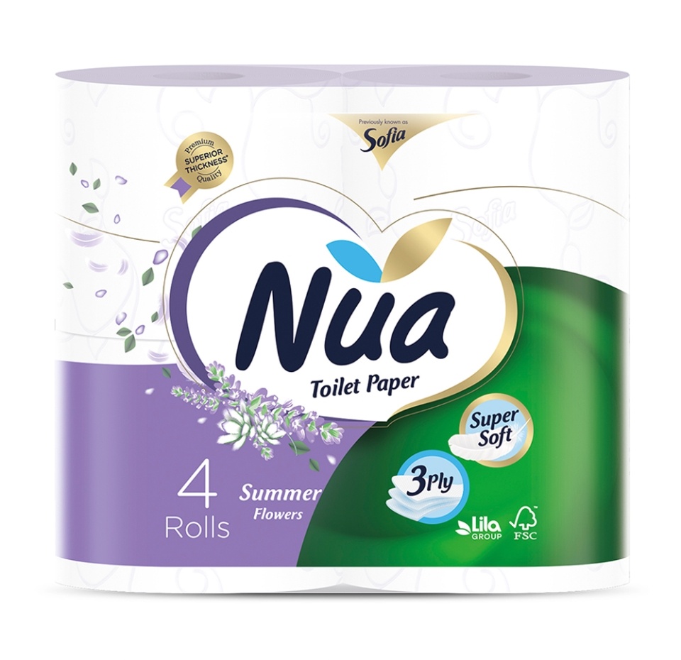 

Туалетная бумага Nua 3 слоя ароматизированная 4 шт.