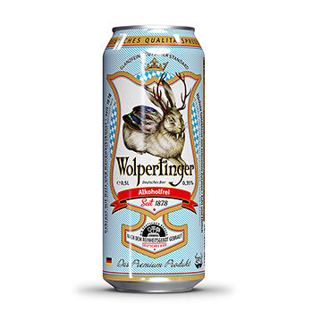 Пиво светлое безалкогольное Wolpertinger фильтрованное, пастеризованное Furstlich Furstenbergische Brau 0.5л, Германия
