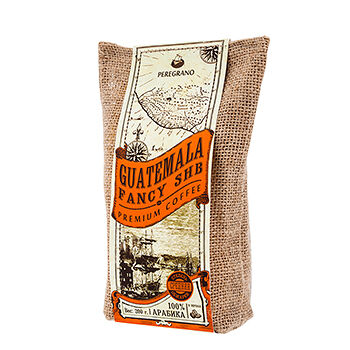 Кофе в зернах Peregrano Guatemala Fancy Shb среднеобжаренный 200 г в мешочке, Россия