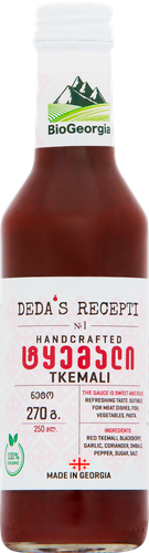 

Соус пряный BIO GEORGIA Deda’S Recepti Ткемали, красный, 270г