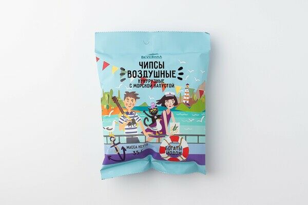 Чипсы кукурузные с морской капустой