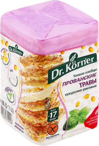 Хлебцы Dr. Korner кукурузно-рисовые с прованскими травами, 100 г