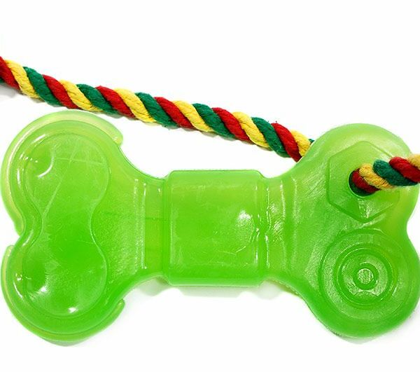Кость большая с канатом (зеленый) DOGLIKE