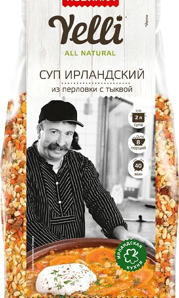 Суп Yelli Ирландский из перловки с тыквой 200г
