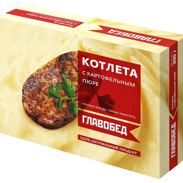 Котлета Главобед с картофельным пюре 300г