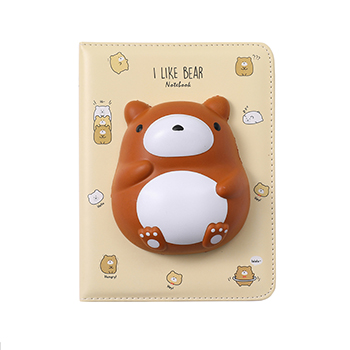 

Блокнот со сквишем «Медвежонок I Like Bear», А5, бежевый