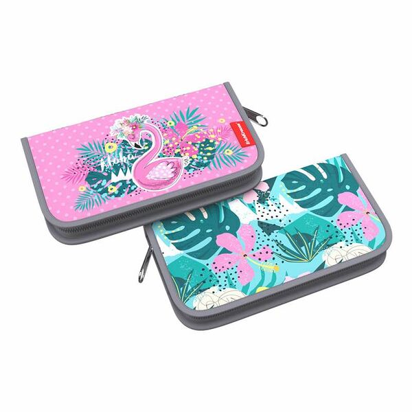 Пенал-книжка без наполнения ErichKrause 110x205x25мм Rose Flamingo 52519