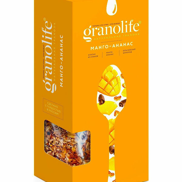 Готовый завтрак Granolife Гранола Манго-ананас