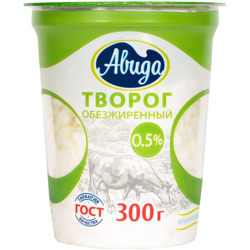

Творог Авида обезжиренный 0.5% 300 г