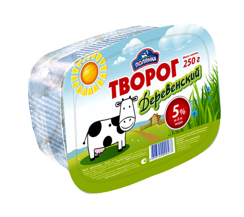 

Творог Полянка Деревенский 5% 250 г