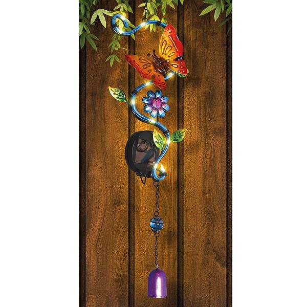 Inbloom фонарь на солн.батарее перезвон ветра, 62см, 1x1.2v ni-mh aaa300mah, 2v 40мa, 12led, металл