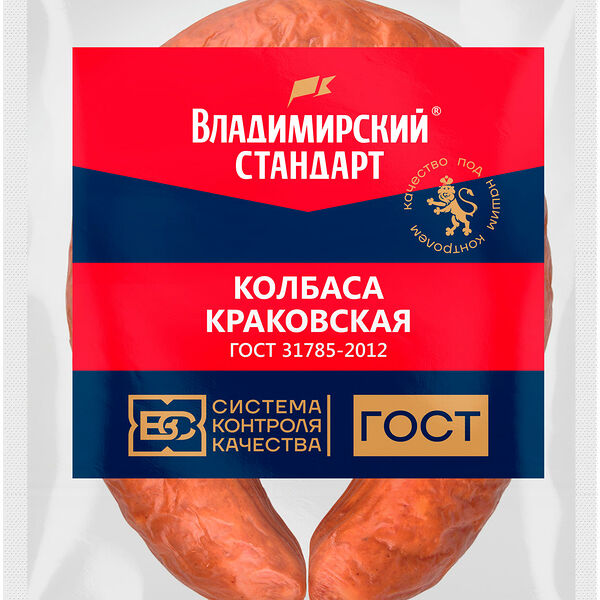 Колбаса Владимирский стандарт Краковская полукопченая 300г