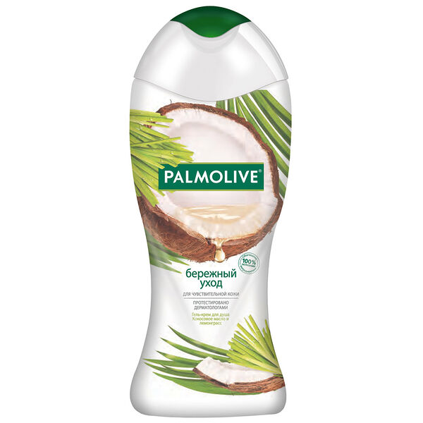 Гель-крем для душа Palmolive бережный уход с кокосовым маслом и лемонграссом