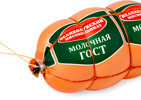 Колбаса вареная Великолукский мясокомбинат Молочная ГОСТ