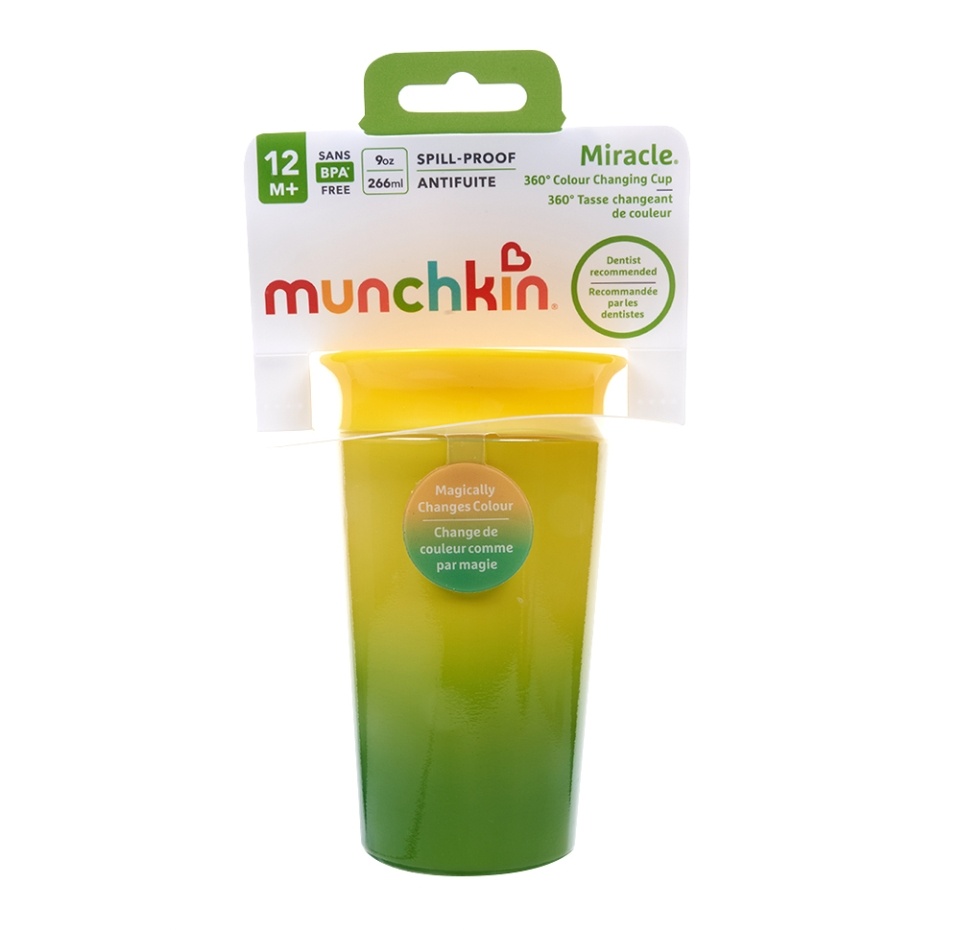 

Поильник жёлтый Miracle 360° Colour Changing, Munchkin, 266 мл, Китай