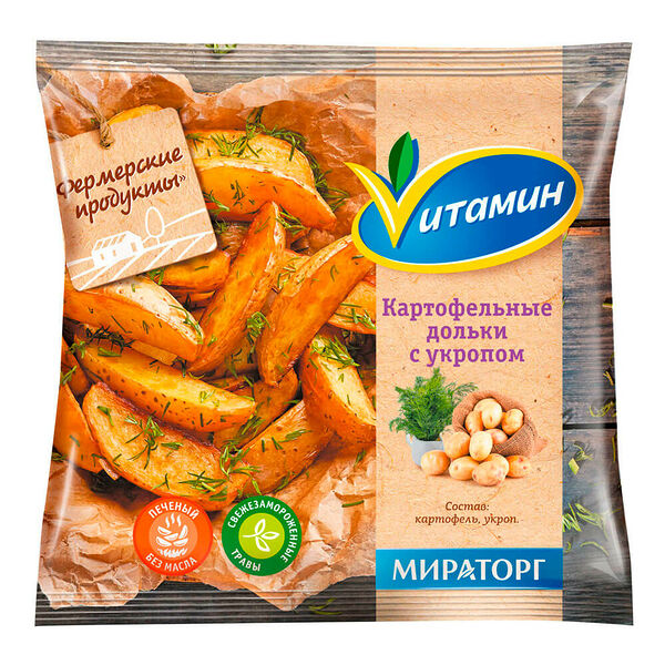Картофельные дольки с укропом 400 г мираторг
