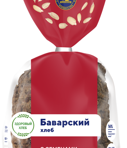 Хлеб КАРАВАЙ Баварский, в нарезке, половинка
