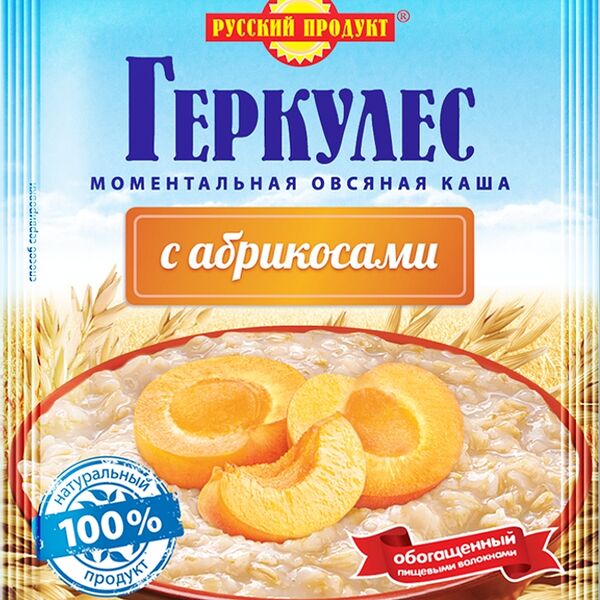 Каша овсяная Геркулес моментальная с абрикосами, 35г
