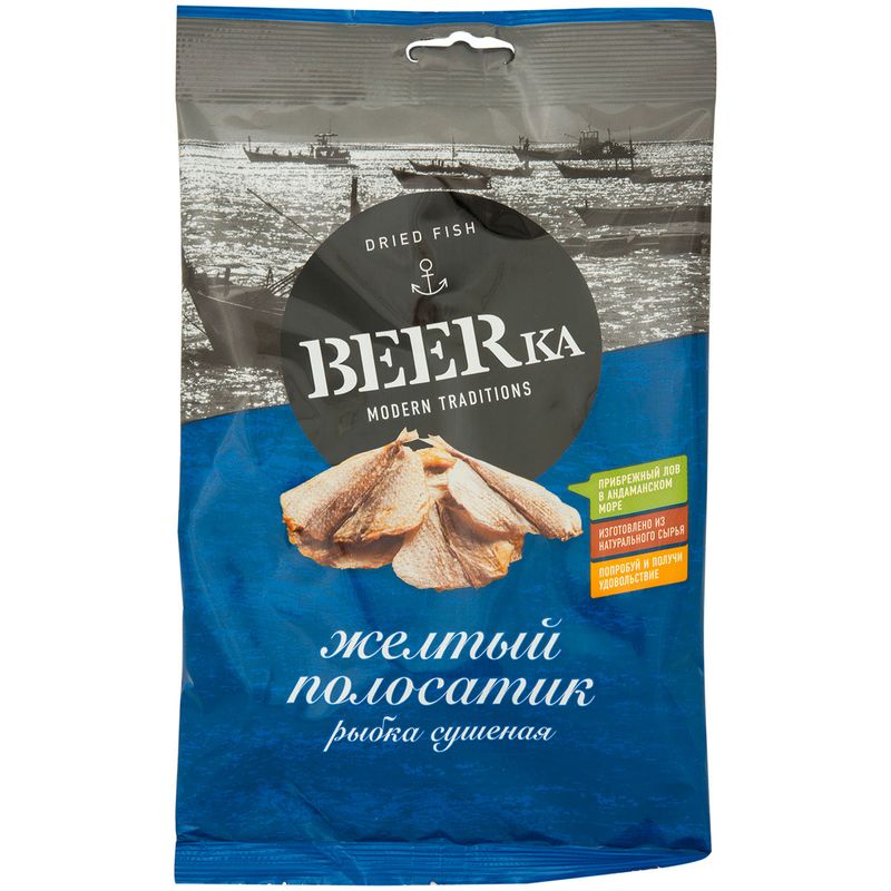 

Желтый полосатик Beerka сушеный, 40 г