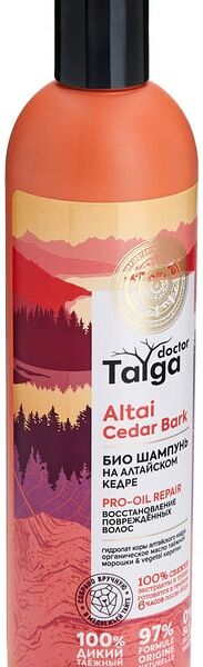 Био шампунь для волос Natura Siberica Doctor Taiga на алтайском кедре Восстановление поврежденных волос 400мл