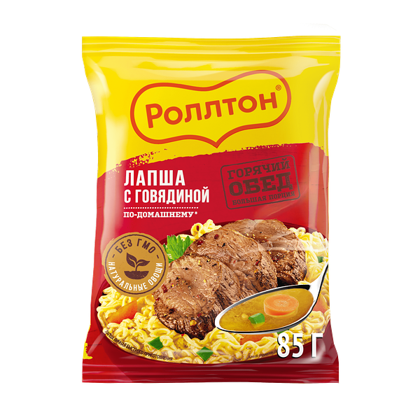 Лапша по-домашнему Роллтон с говядиной