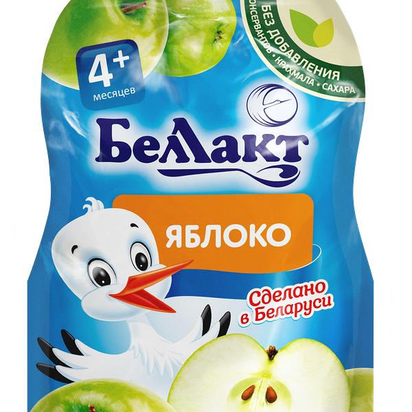 Пюре из яблок вес 90г Gualapack ДП гомог, стерил, б/сах Беллакт