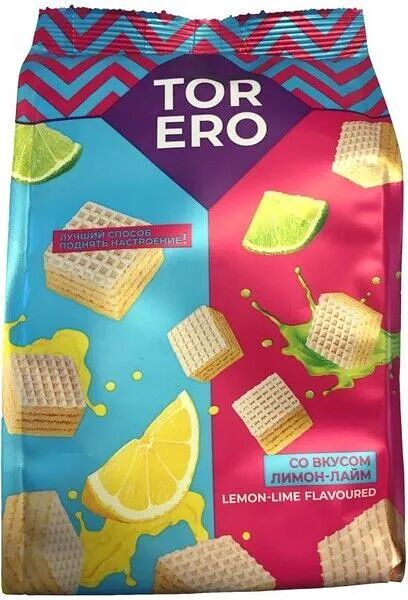 Вафли мини Torero со вкусом лимон-лайм 125 г
