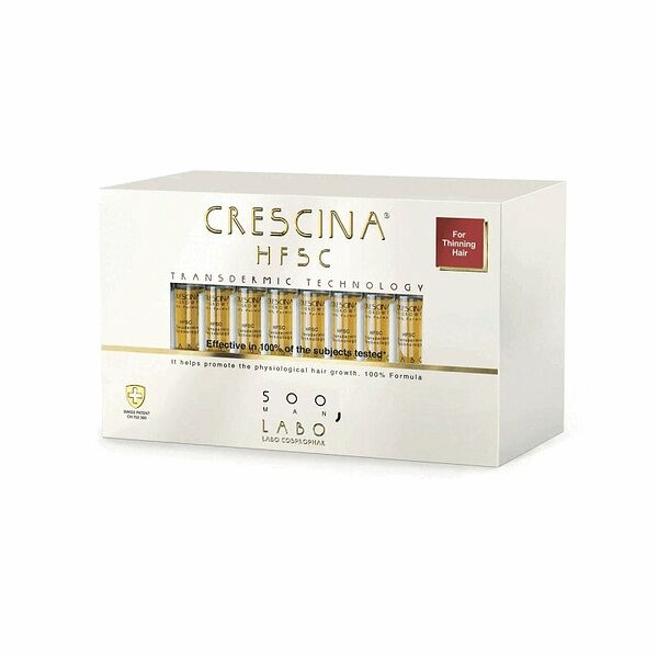Crescina Трансдермик 500 Лосьон для стимуляции роста волос для мужчин ампулы 3.5 мл 40 шт