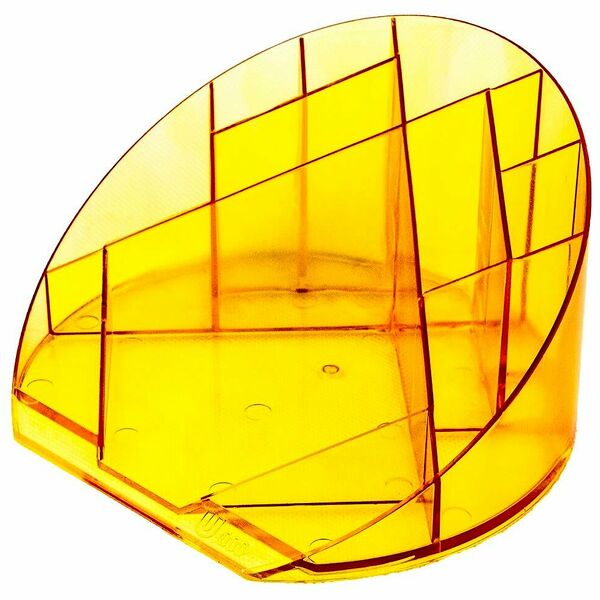 Подставка-органайзер Attache Яркий офис 12 отделений прозрачная оранжевая