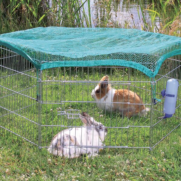 Загон для мелких грызунов, с сеткой, 6 элементов, (60х63 см) ф120 см