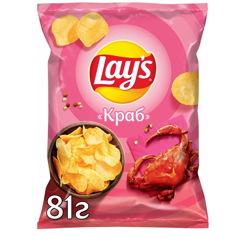 

Чипсы картофельные Lay's Краб 81 г