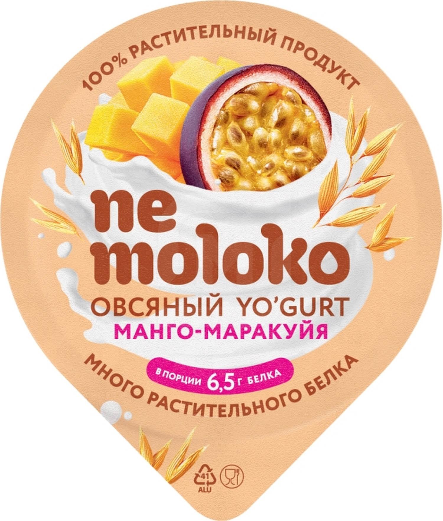 

Продукт овсяный Nemoloko манго-маракуйя