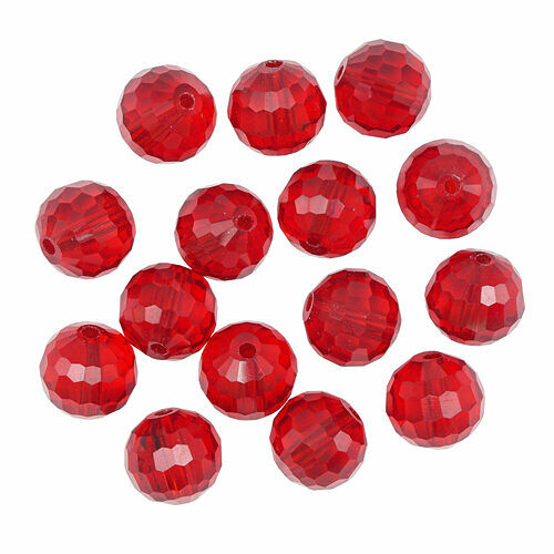 Бусины стеклянные 10мм, Z-490, 16шт/уп(807 бордовый)