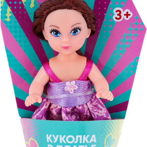 Игрушка BIGGA Куколка в платье, 11,5см Арт. LF45001